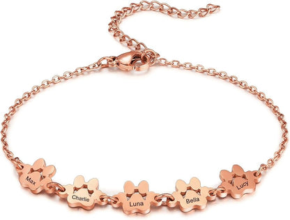 MeMeDIY Personalized Paw Print Bracelet by MeMeDIY