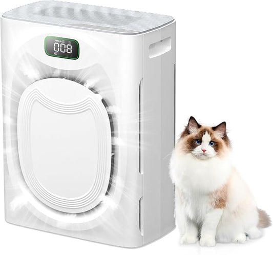 Pet Air Purifiers for Home Large Room Up to 2500 Ft², Double-Sided HEPA Air by KENBROWN