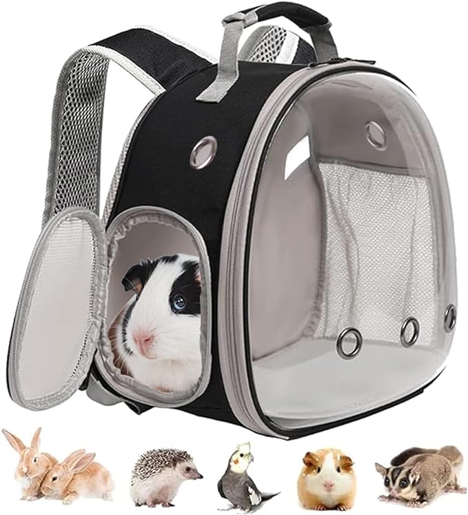 Guinea Pig Backpack, Space Capsule Bubble Window Small Animal Backpack by LightUpYourPetsLife
