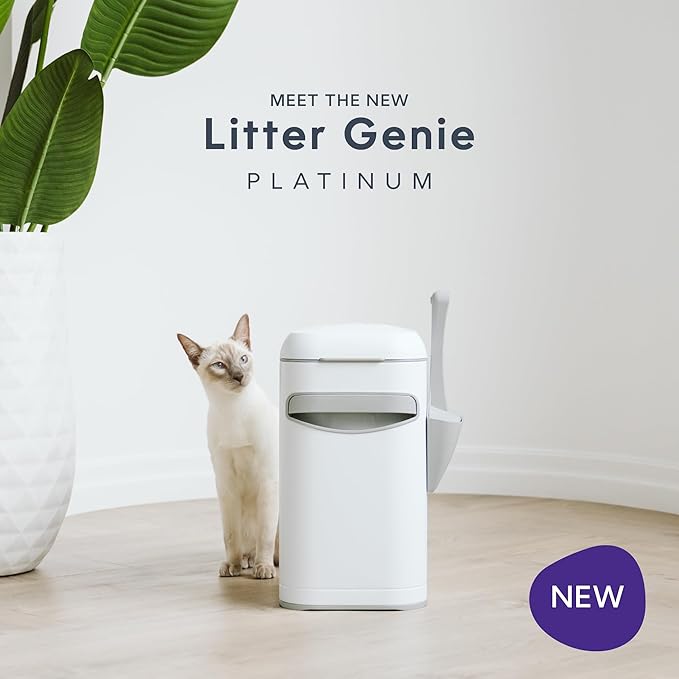 Litter Genie Platinum Pail Made of Durable Stainless Steel Includes 1 Easy Roll - Image 2