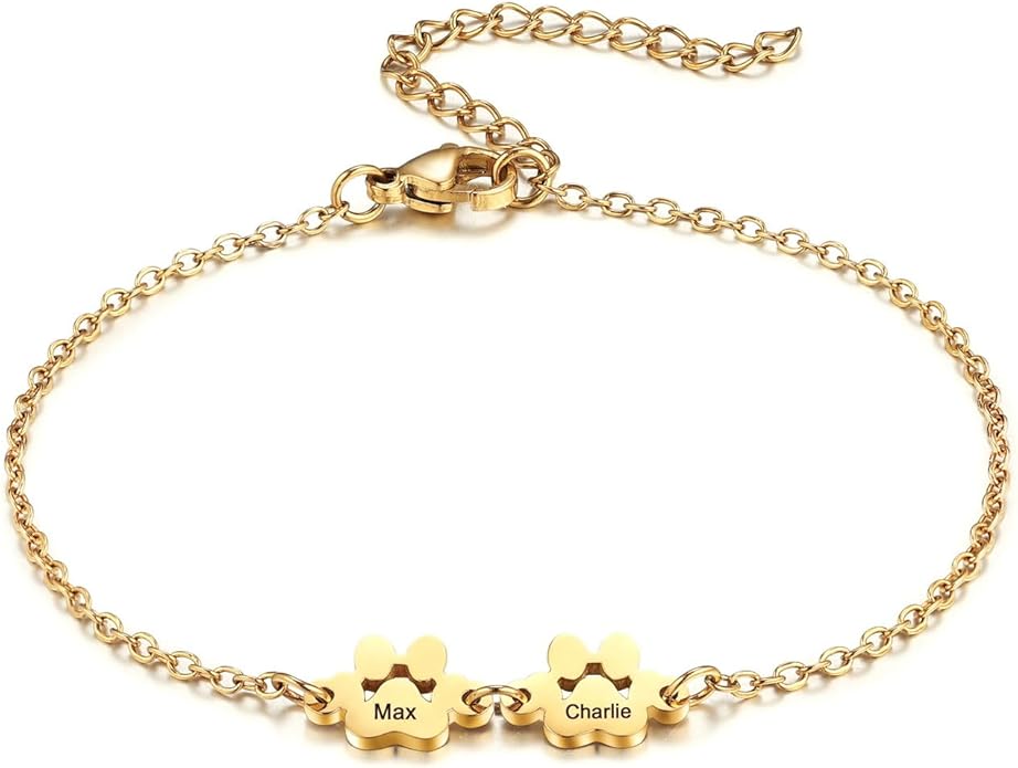 MeMeDIY Personalized Paw Print Bracelet by MeMeDIY
