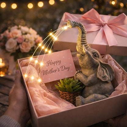 Lyeasw Solar Garden Decor Elephant Statues – Birthday Gifts - Image 5
