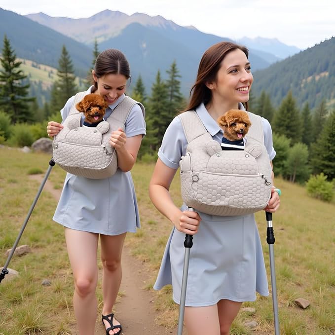 Dog Backpack Carrier for Dogs, Adjustable Strap Cat Carrier Sling, Hands-Free - Image 2