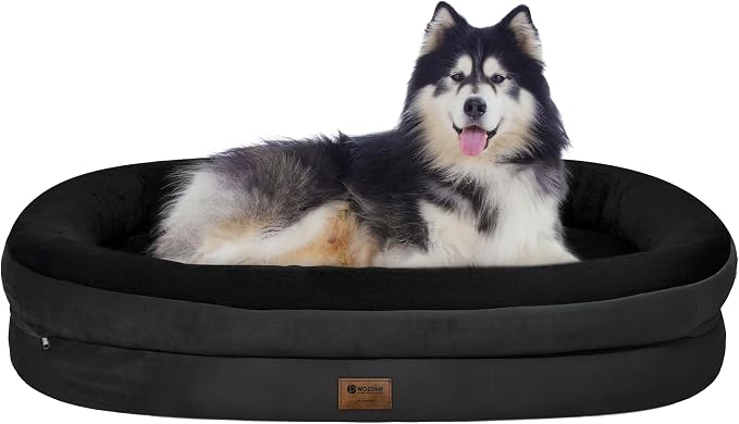 Orthopedic Washable Large Dog Bed: Memory Foam Waterproof Pet Bed by Wozoke