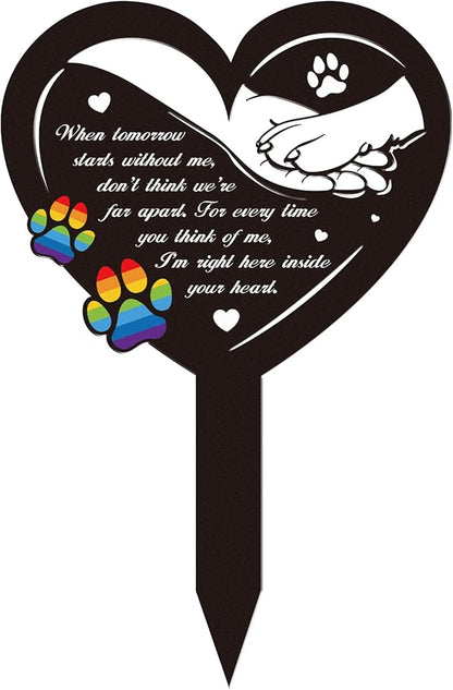 Grave Decorations for Cemetery Rainbow Bridge Dog Memorial Gifts Pet Grave by RNGMSI