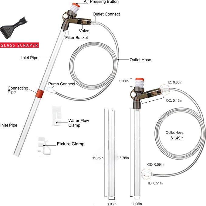 Aquarium Gravel Cleaner Siphon Fish Tank Vacuum Cleaner - Image 7