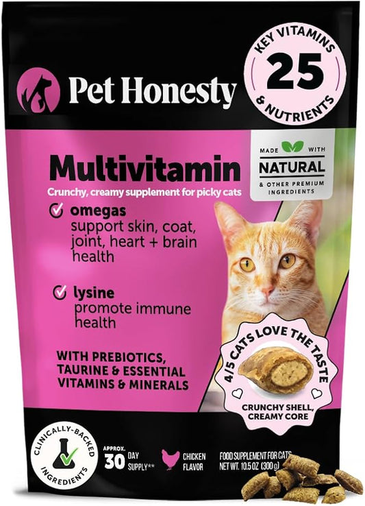 Cat Multivitamin Crunchy & Creamy Chews by PetHonesty