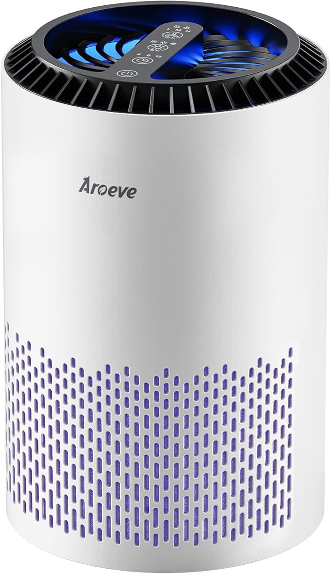 AROEVE Air Purifiers for Bedroom Home, Air Purifier For Smoke Pollen Dander by AROEVE