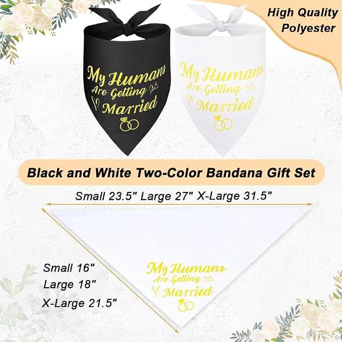 SZEE Wedding Decorations for Pets, 2 Pack My Humans are Getting Married Dog - Image 4