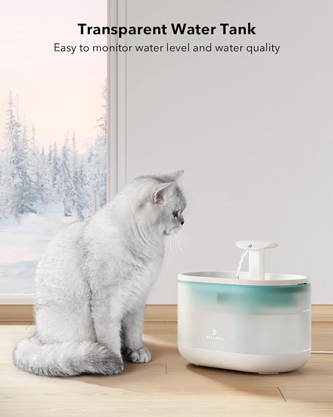 PETLIBRO Pet Water Fountain, Visible Water Level Design, 2.1L Quiet Pet Water - Image 6