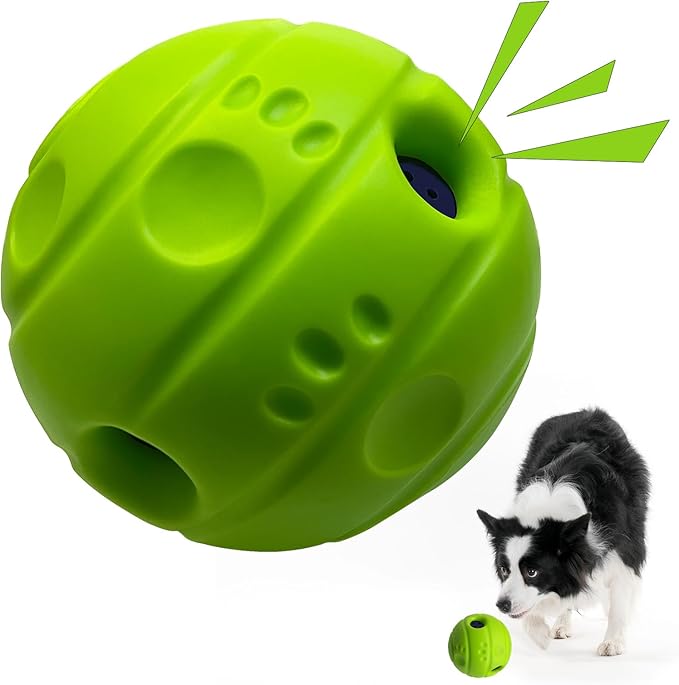 Dog Toys Ball, Interactive Dog Ball, No Paint, Gibbering Sound by SHAKEANDLAUGH