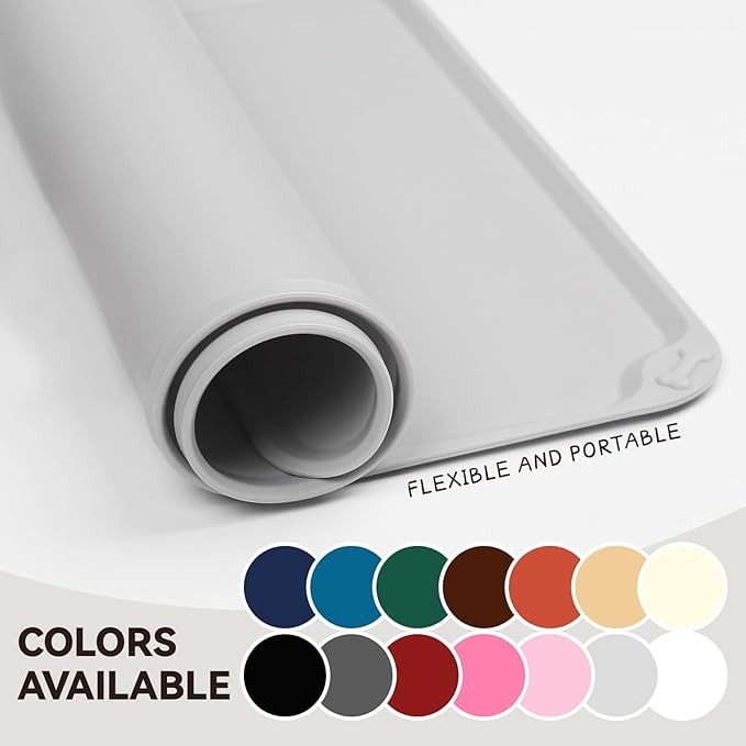 VIVAGLORY Dog Food Mat Flexmat Dog Bowl Mat, Placemat Food Tray - Image 4