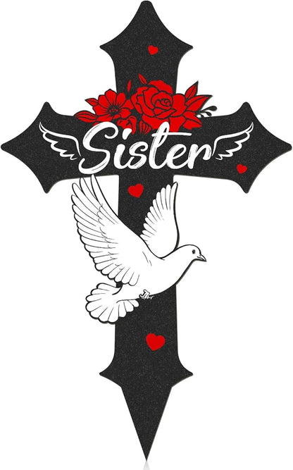 Cross Grave Decorations for Cemetery, Sympathy Memorial Stakes for Loss of by RNGMSI