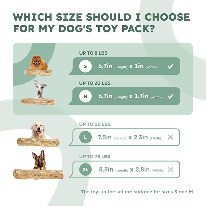 Alfred & Beebee Eco-Friendly Natural Coffee Wood Dog Chew Toy 4 Pack - Image 7