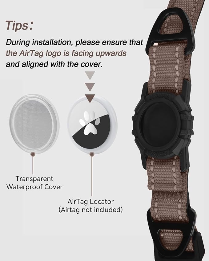 Joytale Airtag Dog Collar, Reflective Pet Collar - Image 3