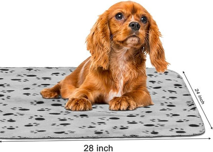 Comsmart Dog Blankets for Small Dogs, 6 Pack Puppy Blanket Cute Paw Print Pet - Image 3