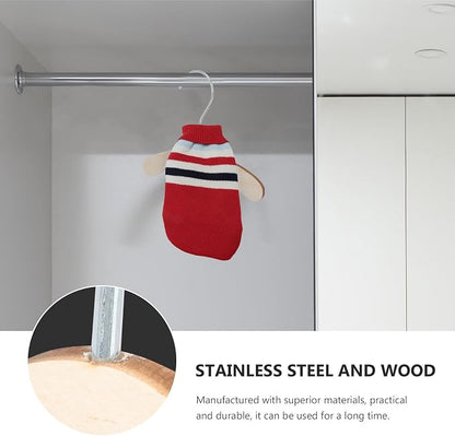 10pcs 8.66-inch Wooden Pet Hangers - Image 4
