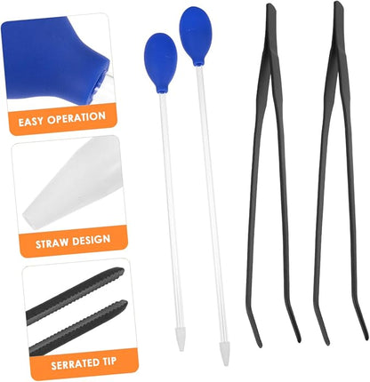 Happyyami Aquarium Cleaning Kit 4pcs Fish Tank Tools Pipette Dropper Feeder - Image 2