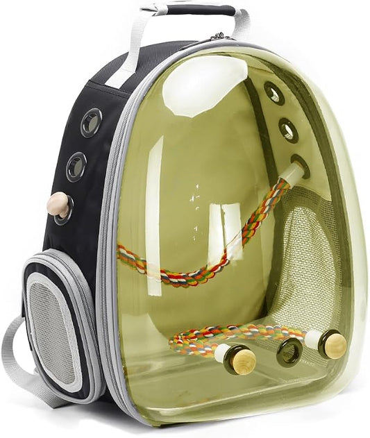 Bird Traval Carrier Cage, Polarized Tinted Brown Space Capsule Astronaut by halinfer