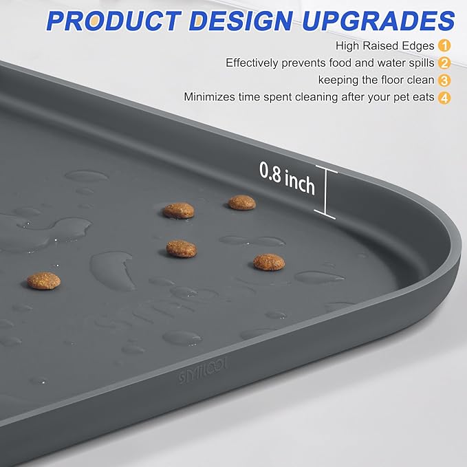Silicone Pet Feeding Mat with Raised Edge - Image 4