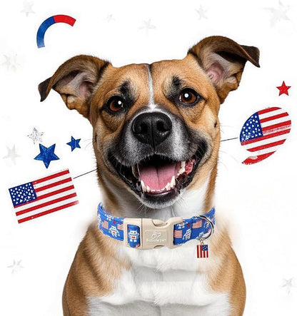 4th of July Dog Collar, Robot Star-Spangled Patriotic Dog Collars - Image 3