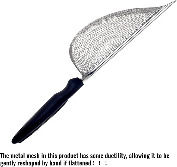 Cat Litter Scoop Stainless Steel Mesh Scooper Long Handle Deep Shovel Non-Stick - Image 7