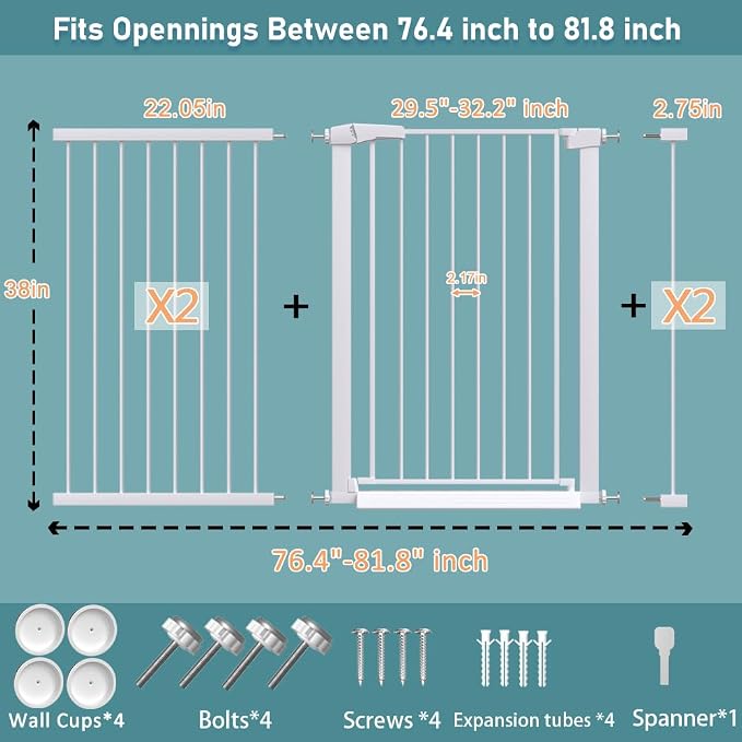 Fairy Baby 38" Extra Tall Baby Gate - Image 2