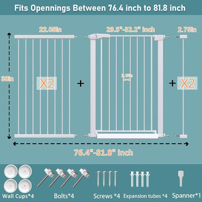 Fairy Baby 38" Extra Tall Baby Gate - Image 2