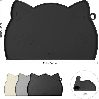 Coomazy Cat Food Mat, Thicker Dog Feeding Mat - Image 2