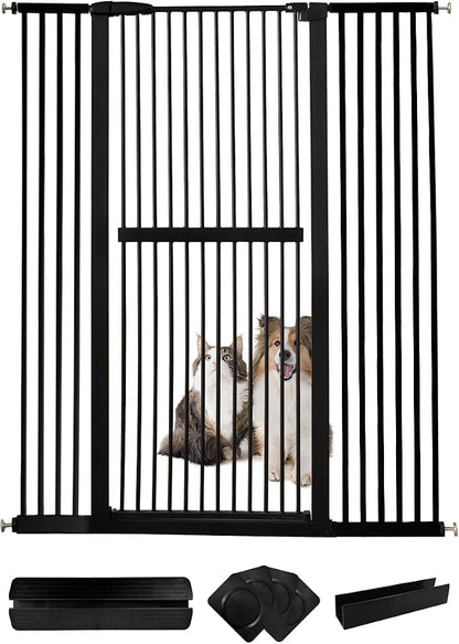 Lumizone Extra Tall Cat Gate 61.02" High Pressure Mounted Extra Wide by Lumizone