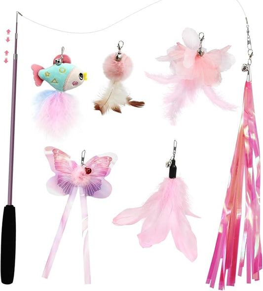 SONGWAY Cat Wand Toys for Indoor Cats by SONGWAY