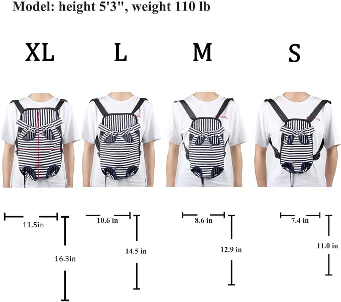 Dog Carrier Legs Out Front Pet Carrier Backpack Adjustable Puppy Cat Small Bag - Image 2