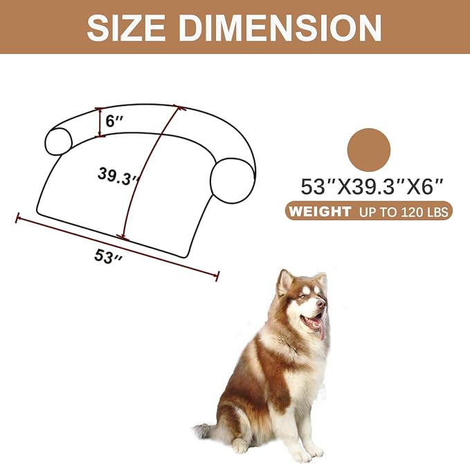 Tinaco Calming Dogs/Cats Bed Mats, Dog Pad Washable Removable Couch Cover - Image 2