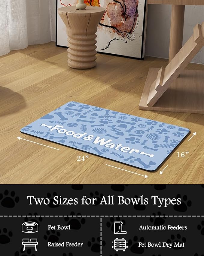 Pet Feeding Mat-Absorbent Dog Mat - Image 7