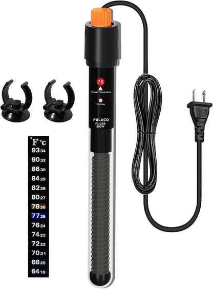 PULACO 300Watt Aquarium Heater for 50-70 Gallon Fish Tank, Adjustable by PULACO