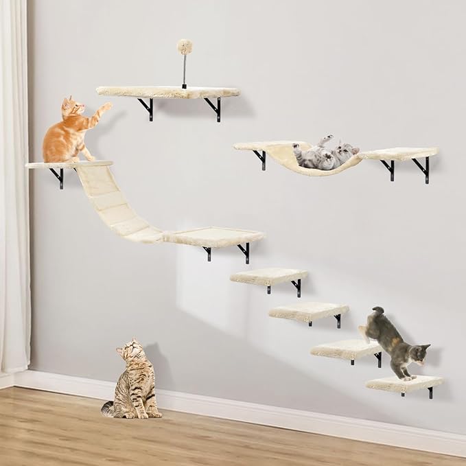 Wall-Mounted Cat Climber Set by Sobly