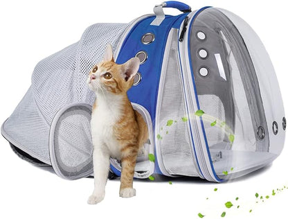 Dual Expandable Cat Backpack Carrier, Fit up to 20 lbs, Expandable Pet Carrier by halinfer