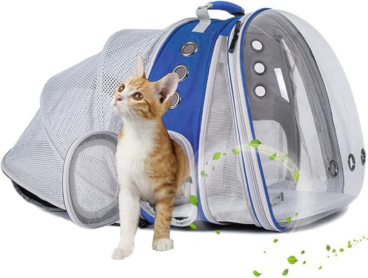 Dual Expandable Cat Backpack Carrier, Fit up to 20 lbs, Expandable Pet Carrier by halinfer