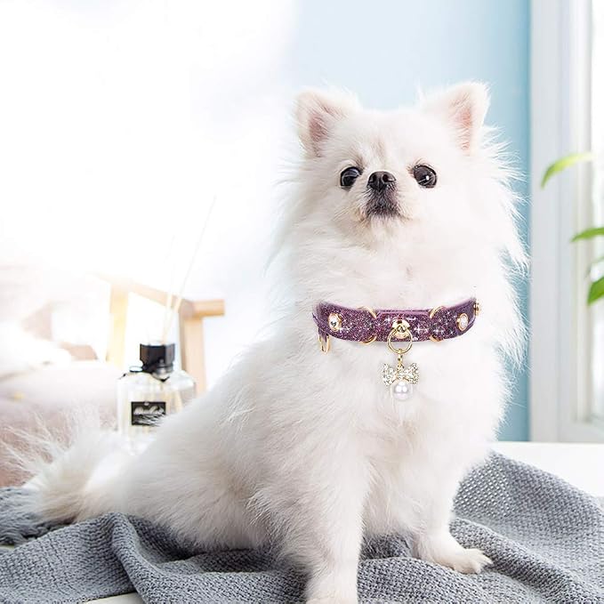 PetsHome Cat Collar, Dog Collar, PU Leather Adjustable Pet Collar - Image 5