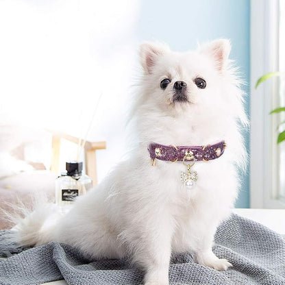 PetsHome Cat Collar, Dog Collar, PU Leather Adjustable Pet Collar - Image 5