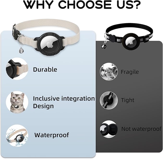 AirTag Cat Collars, Stretchy Collar - Image 3