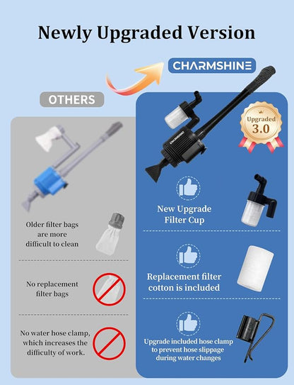 Electric Aquarium Gravel Cleaner 6 in 1 Automatic Fish Tank Cleaning Tools - Image 4