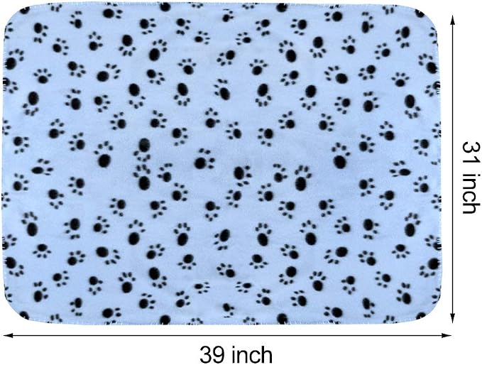 Comsmart Dog Blankets for Small Dogs, 6 Pack Puppy Blanket Cute Paw Print Pet - Image 5