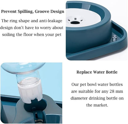 JiangYanus Double Dog Cat Bowls, Pet Water and Food Bowl Set - Image 4