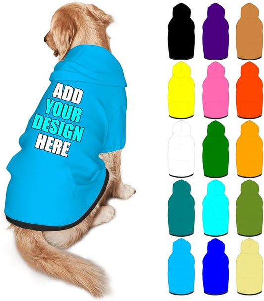Customized Dog Hoodie with Name Logo Personalized Text Soft & Warm by Mynvzrk