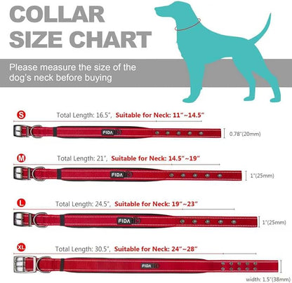 Fida Heavy Duty Dog Collar, Ultra Comfortable Soft Neoprene Padded, Adjustable - Image 6