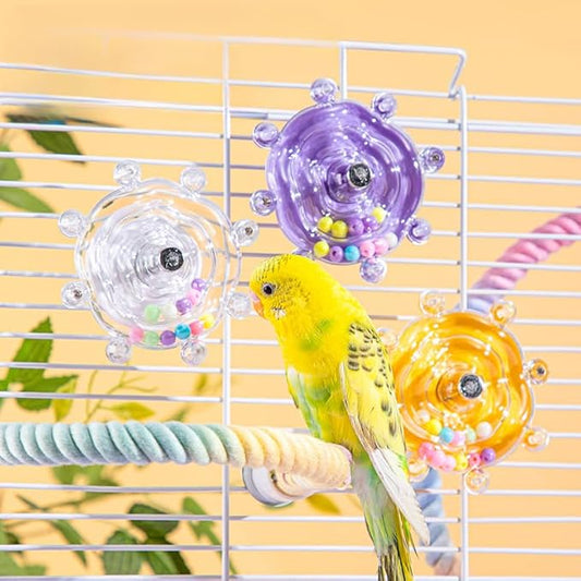 Parakeet Toys, Interactive Parrot Training Toys, Rotating Parrot Cage Bird Toys - Image 2