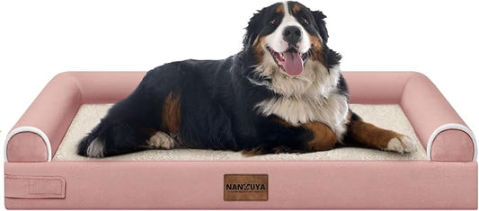 Large Dog Bed Orthopedic Washable: Jumbo Dog Bed Bolster Extra Large Dogs Egg by Nanuya