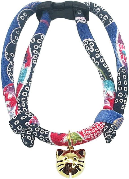 PetSoKoo Cat Collar with Kitty Face Bell. Cute Japan Chirimen Kitten Collar. by PetSoKoo