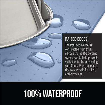 GORILLA GRIP 100% Waterproof Raised Edge BPA Free Silicone Pet Feeding Mat - Image 3